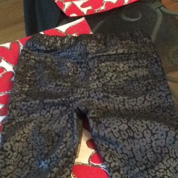 Girls Jordache Jeggings Black/Grey - Picture 3 of 6